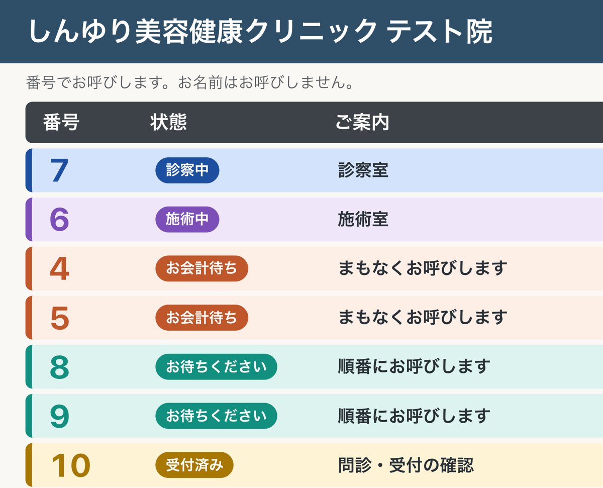 待合のモニター